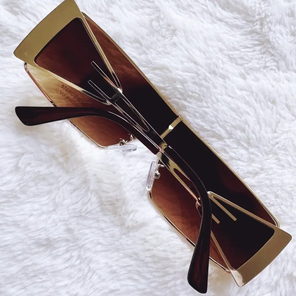 Sandy Brown Wrap-Around Sunglasses